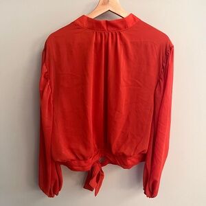 Elegant Red/Orange Women's Open Back Top size XXL